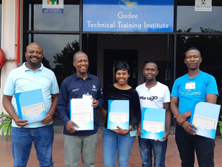 Trainers from Tshwane University of Technology, South Africa (Technical Awareness on Welding & Automation Training)